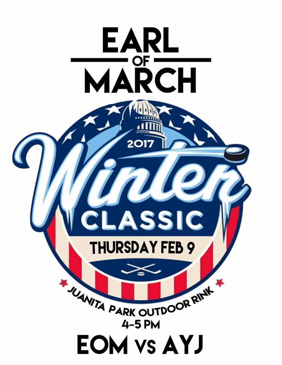eomathletics's tweet photo. Get hyped for Earl's first winter classic!!🏒❄️ #earlpuck #EOMvsAYJ https://t.co/UDbR3Q9VZC