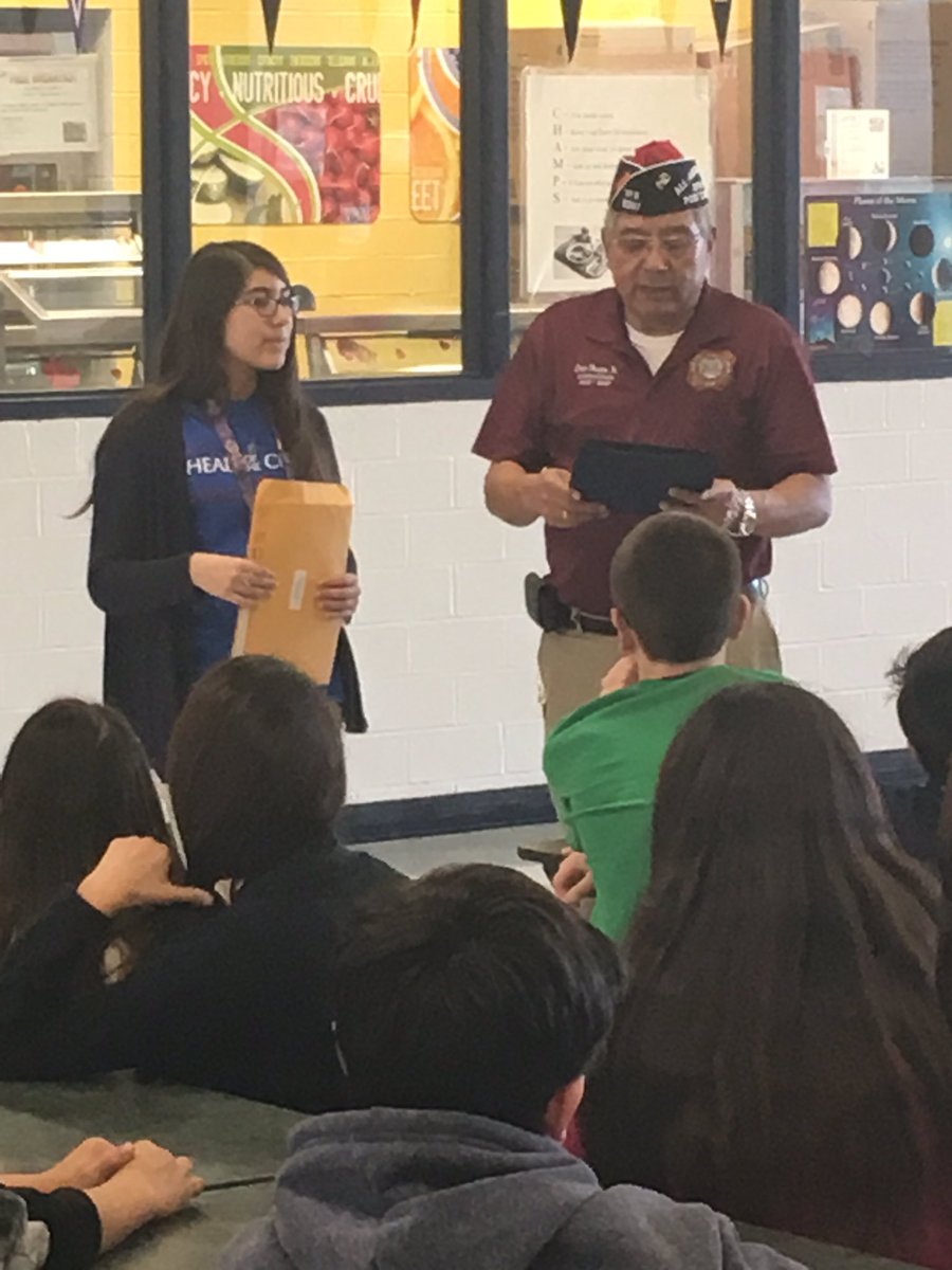 <a href="/nimitzms_neisd/">NimitzMS_NEISD</a> KIN students are recognized by VFW 8397 for their essays on "The America I Believe In". $300 scholarship. Congrats!