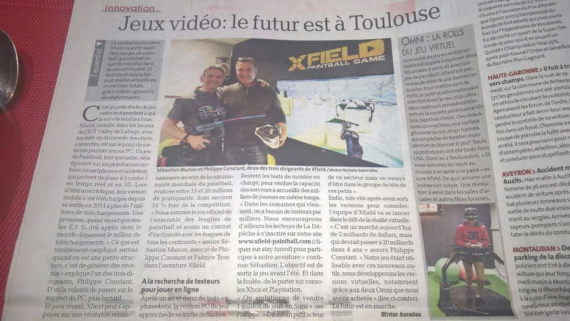 La Dépêche du Midi parle d'XField PaintBall. 
#paintball #XFP3 #Toulouse