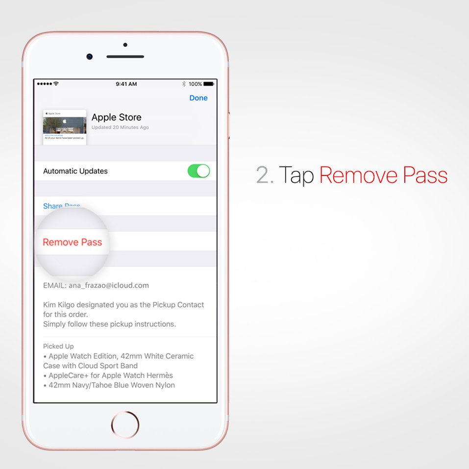 Remove passes from Apple Wallet - Apple Support