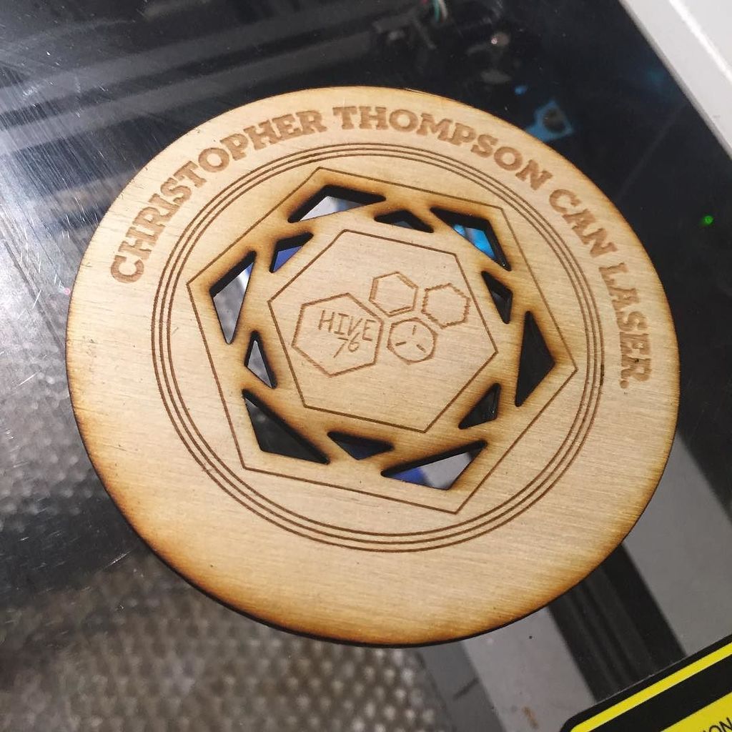 Hive76's tweet photo. Tomorrow's laser cutter class is fully booked! Let's make a coaster! #hive76 #philly #maker #hacker https://t.co/dsZhcqn17n