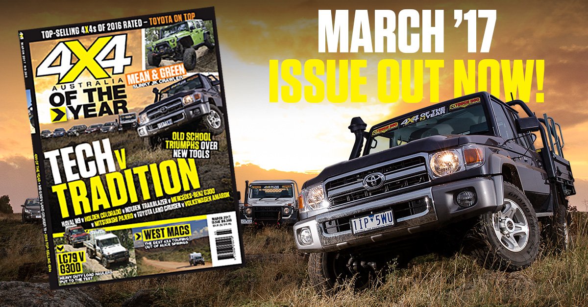 March issue of 4X4 Australia, in stores NOW! Read all about why the Toyota LandCruiser 79 was better than the rest
4x4australia.com.au/news/1702/4x4-…