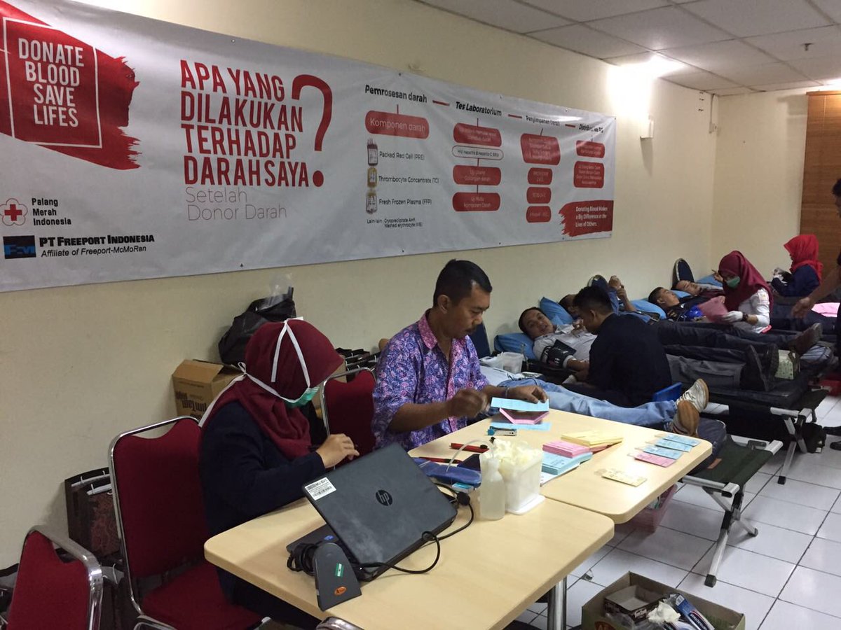 IDFreeport's tweet photo. Hari ini, kami kembali bekerjasama dengan @palangmerah menggelar acara donor darah di Jakarta. https://t.co/BeN8cKwbUx