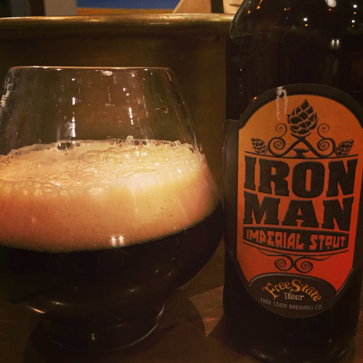 Imperial stouts call for this <a href="/PretentiousGlas/">Matthew Cummings</a> imperial snifter. Great #craftbeer by <a href="/FreeStateBeer/">Free State Brewery</a>
