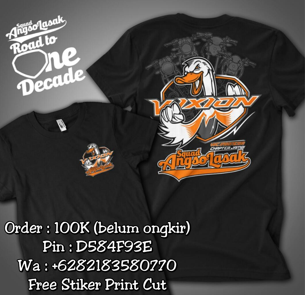 Bro/sist yang suka koleksi kaos, Yuk d order kaos road to One Dekade <a href="/YVCIndonesia/">Yamaha Vixion Club</a>  YVC-I Jambi...
#Vixion #bikers