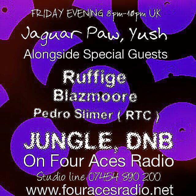 sarahiris1's tweet photo. @FourAcesRadio #SubmissionTicketGiveAway #DnBFriday 8pm @Yush1Yush @JaguarPawlondon @Pedro_slimes @blazemoore @deejayruffige @ChrissysRants https://t.co/MTFb8NAmbz