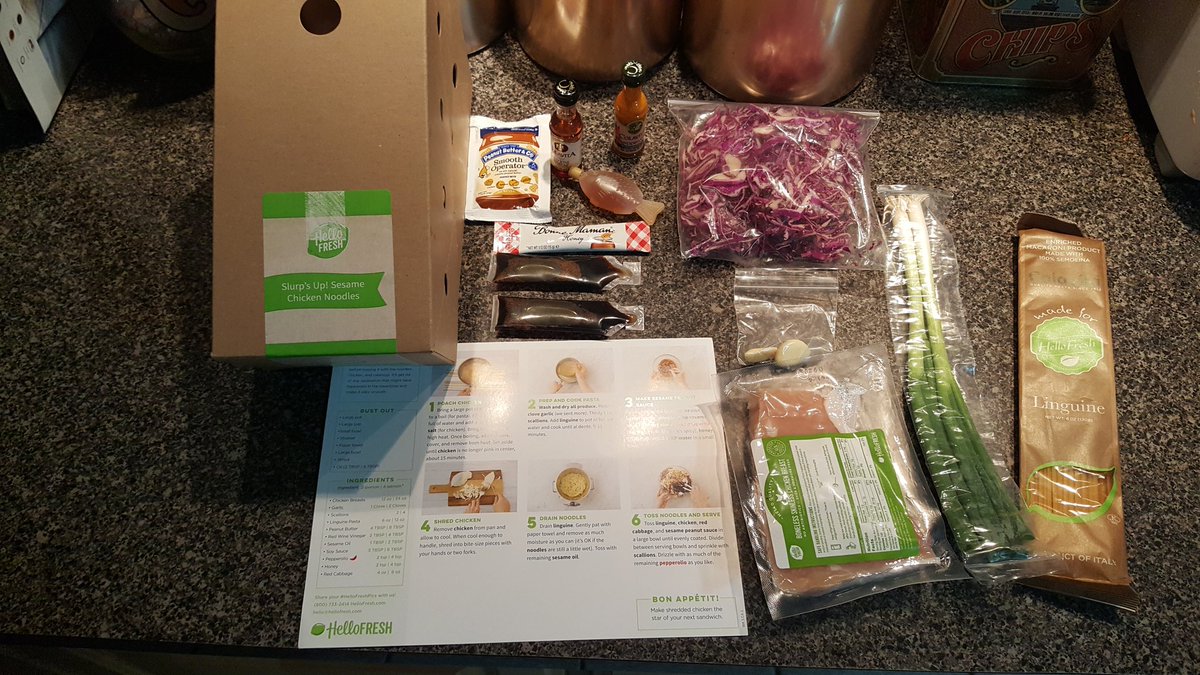 jane_pez_tweets's tweet photo. Made our very first @HelloFresh meal. So good. Plus we had a ton of fun cooking it together! #thefreshlife https://t.co/DHSsyogSaN