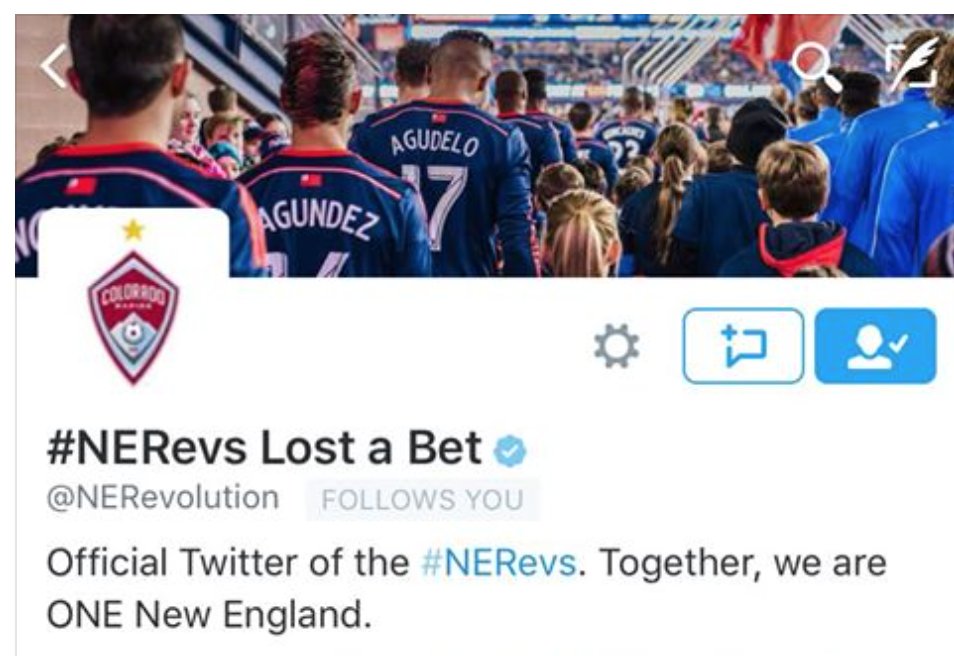 ColoradoRapids's tweet photo. .@ATLUTD Guys, @NERevolution already went through this before. We don't have to pick on them again. https://t.co/HO7WCLZuui