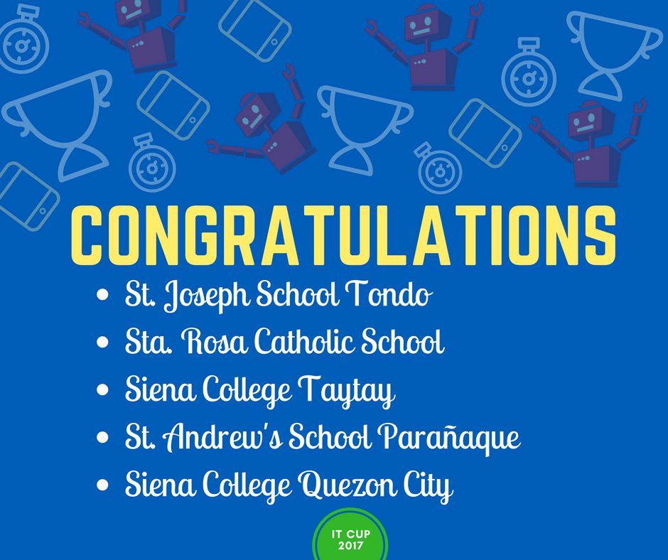 TechnokidsPh's tweet photo. FINALISTS FOR IT CUP 2017 - ROBOTICS #ITCUP2017 https://t.co/3MUDP1sYkk