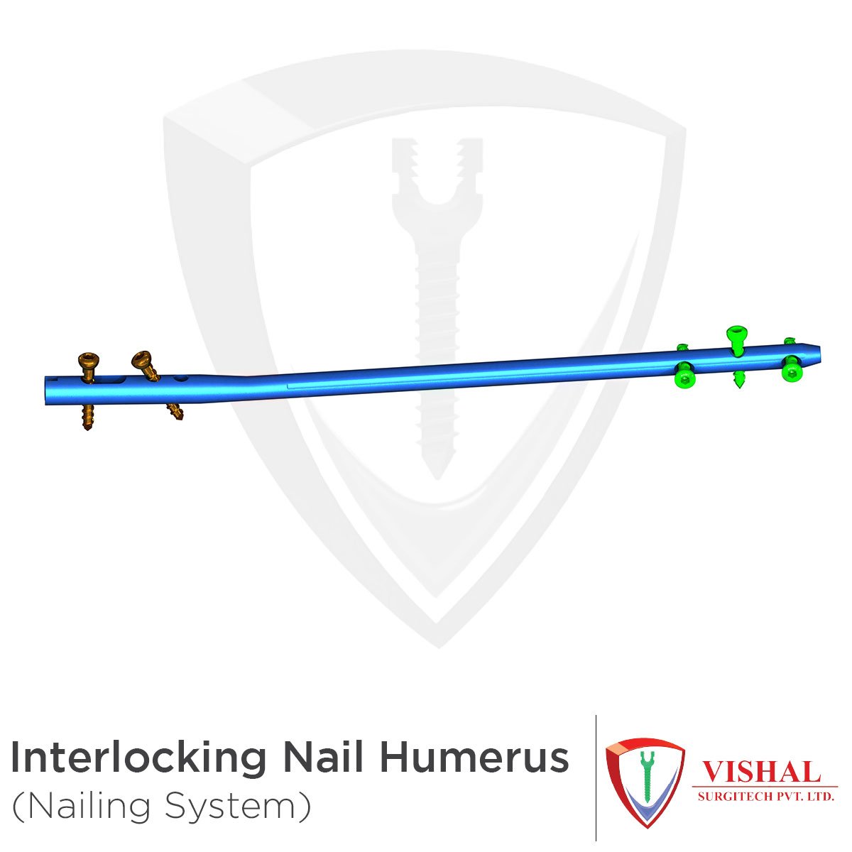 VishalSurgitech's tweet image. Interlocking Nail Humerus:
Diameter: Ø 6,7,8 mm
Specification: 140mm to 300mm (Diff. 10mm)
#VishalSurgitech #NailingSystem