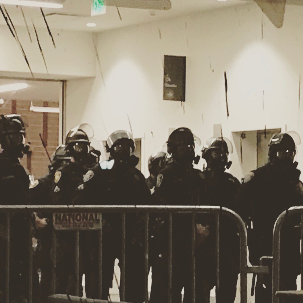 AKPressDistro's tweet photo. Only people to get into the Milo event seem to be cops. #byebyemilo #berkeley https://t.co/bP8yjmUgst