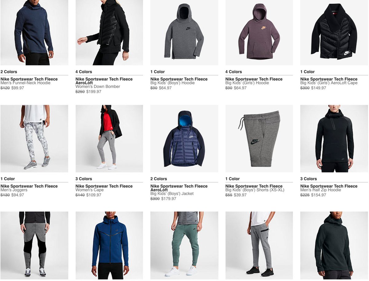 nike tech fleece all colors 