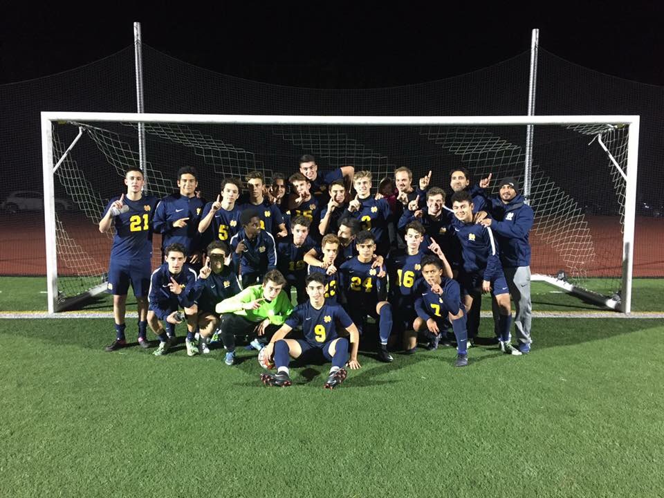 NotreDame_HS's tweet photo. The boy's v soccer team beat Harvard-Westlake 4-0,&amp; are the new Mission League Champs! The boys are ML champs for the first time since 1992! https://t.co/ROdavWwIrc