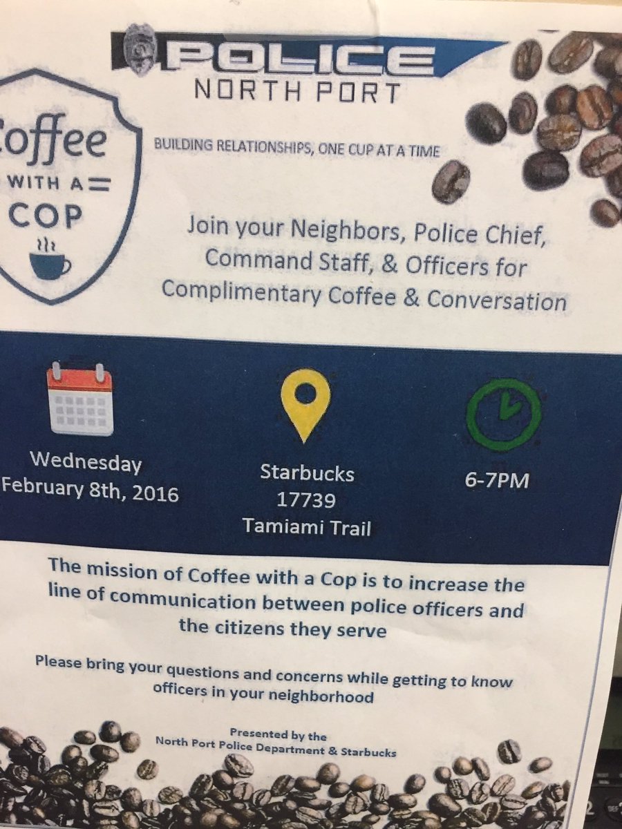 Be a part of your community! <a href="/CityofNorthPort/">North Port, Florida</a> <a href="/StarbucksD929/">Starbucks D929</a>