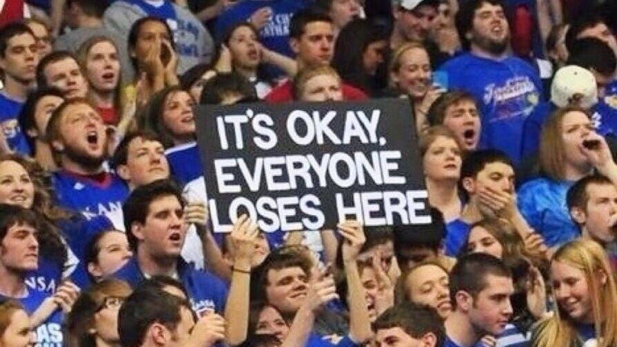 FansOfKU's tweet photo. Fun Fact of the Day: Scott Drew now has more losses at Allen Fieldhouse (10) than Bill Self (9). https://t.co/qRN4FjvxEu