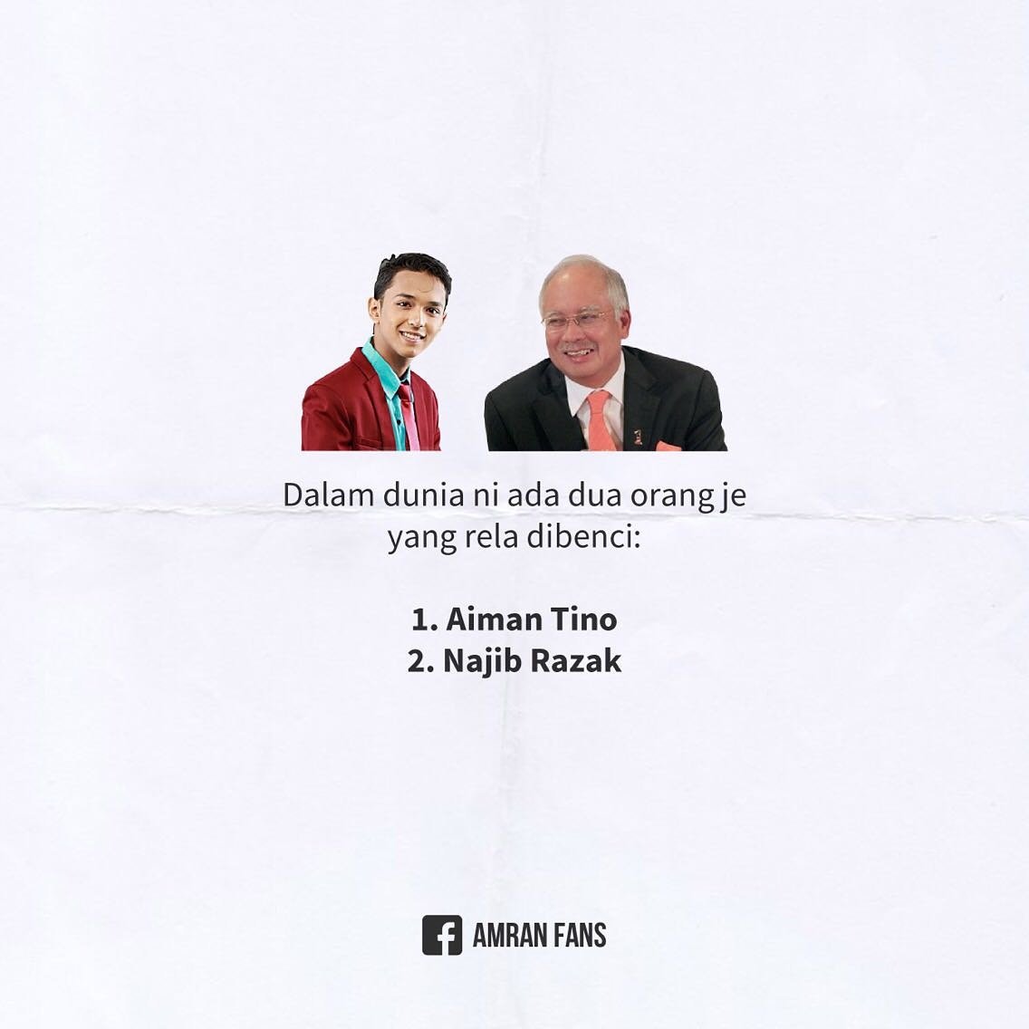 Yang nombor dua tu bukan takat rela dibenci. Tapi dia juga rela dimaki..