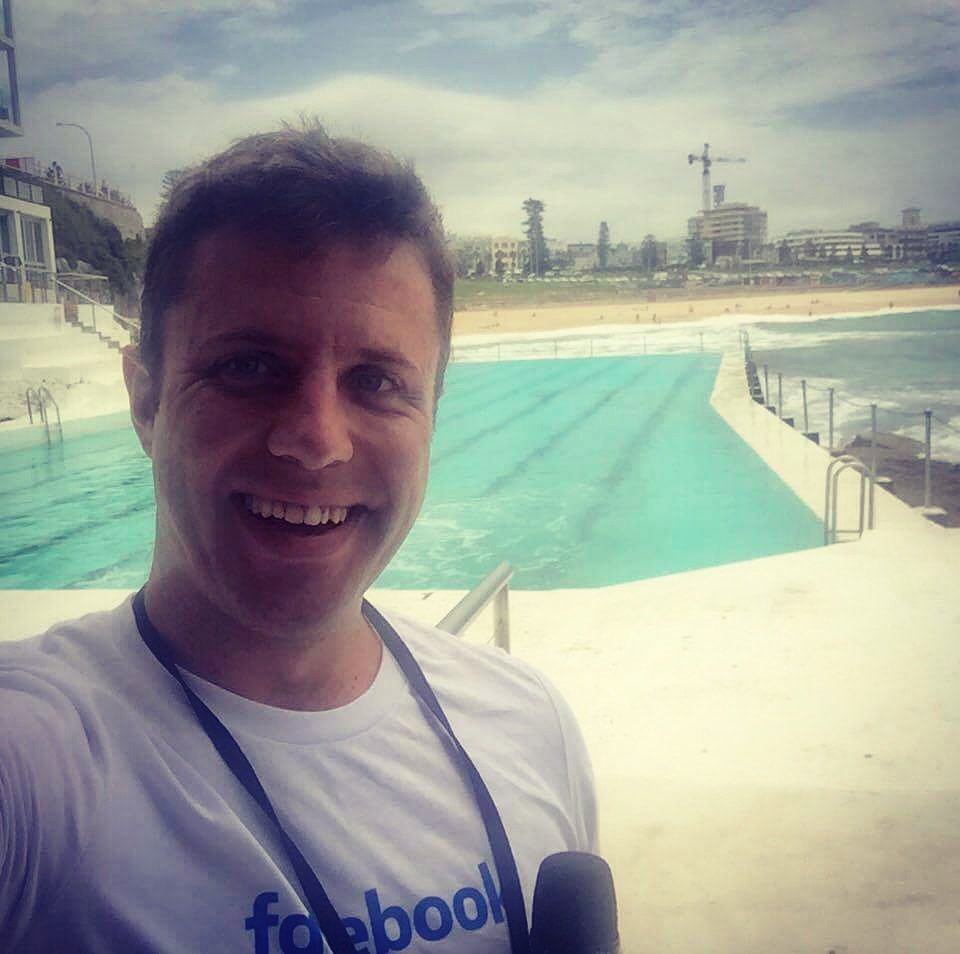 Funkified_Ent's tweet image. Gus spending the afternoon at @bondiicebergs , MC'ing @facebookagency's Swim Off. Awesome collaboration w/ Ensemble Australia!
