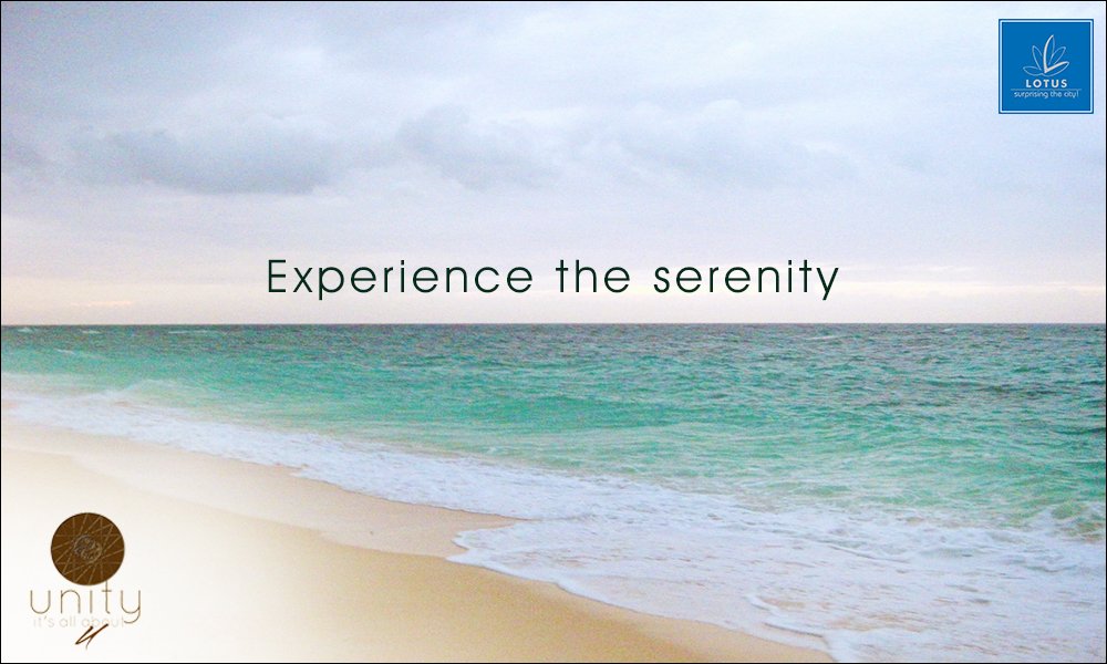 UnitybyLotus's tweet photo. Experience the serenity @home in Mumbai. #UnitybyLotus pleasantly surprises you by its calm &amp; majestic towers near the coastline at Versova. https://t.co/ZDL7UqkiUv