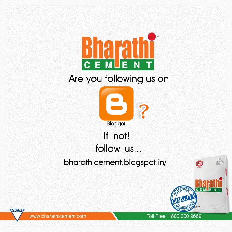 Are you following us on #Blogger? If not Just click this below link to follow us bharathicement.blogspot.in