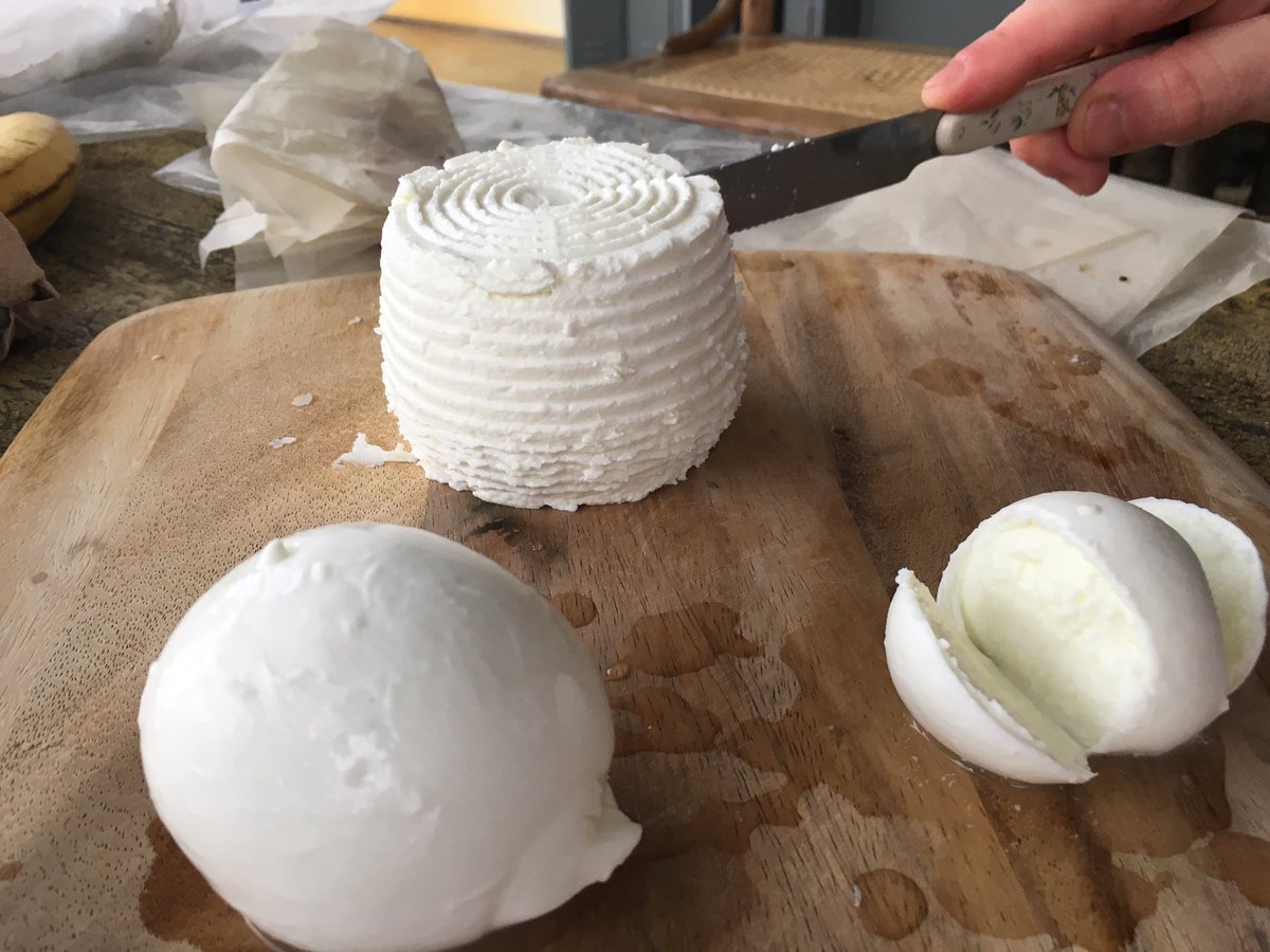 Fresh #ricotta from water buffalo milk ... #double8dairy #local #cheese