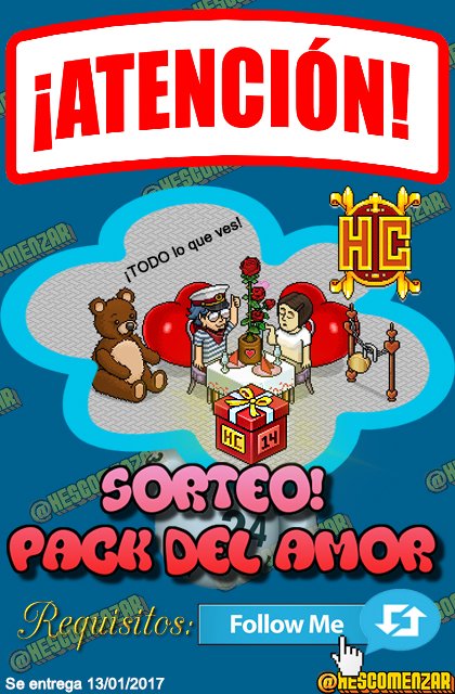 ⚠️ATENCIÓN⚠️Participa en este sorteo de San Valentín y GANA ½ MES HC + TODOS ESTOS FURNIS! conquista! Requisitos Seguir + RT ❤️ límite 13/02