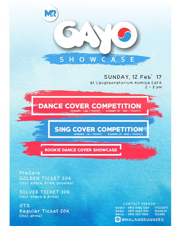 Come to #Malang Gayo Showcase by <a href="/MalangRunners/">Running Man Malang</a> at Laugboratorium Komika Cafe | 12 Feb' 2017 I Info: 0812 5986 1369