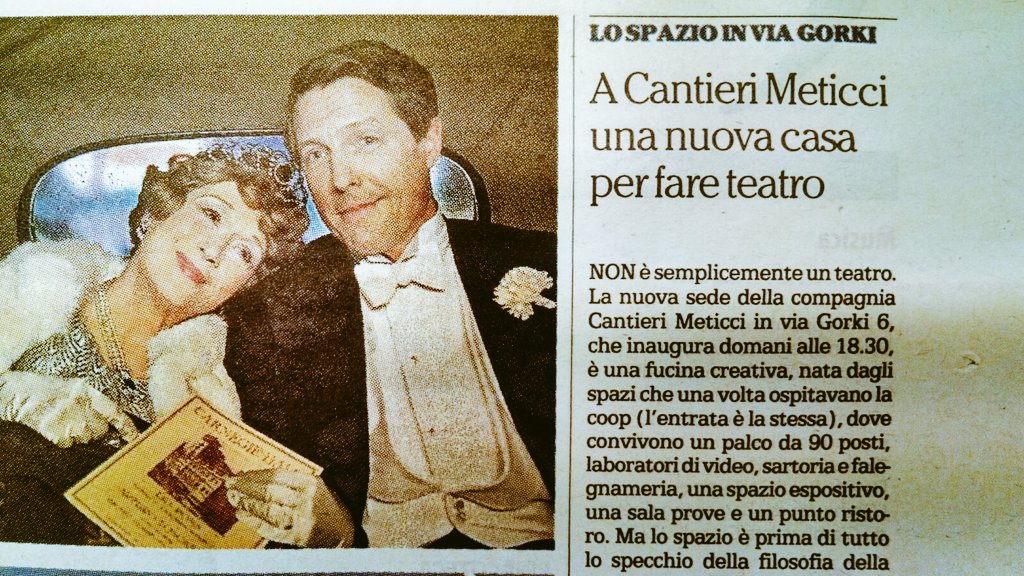 Il via all'inaugurazione del MET! Ci vediamo domani dalle 18.30 in via Gorki 6. In programma: vernissage e Jam sessione musicale! 
#metbo