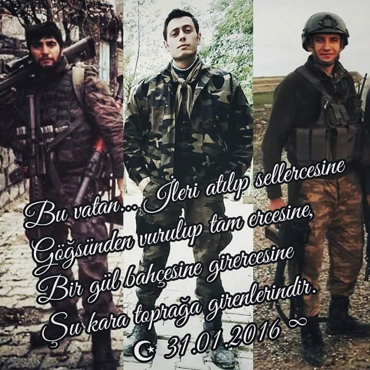 procopcu's tweet photo. ÖMER GÜNEY, AHMET SEMERCİ, TANER CİNPOLAT
Mekanınız cennet olsun.

#KalbindenGeçen1ŞeyYaz https://t.co/VQnVcc96P7