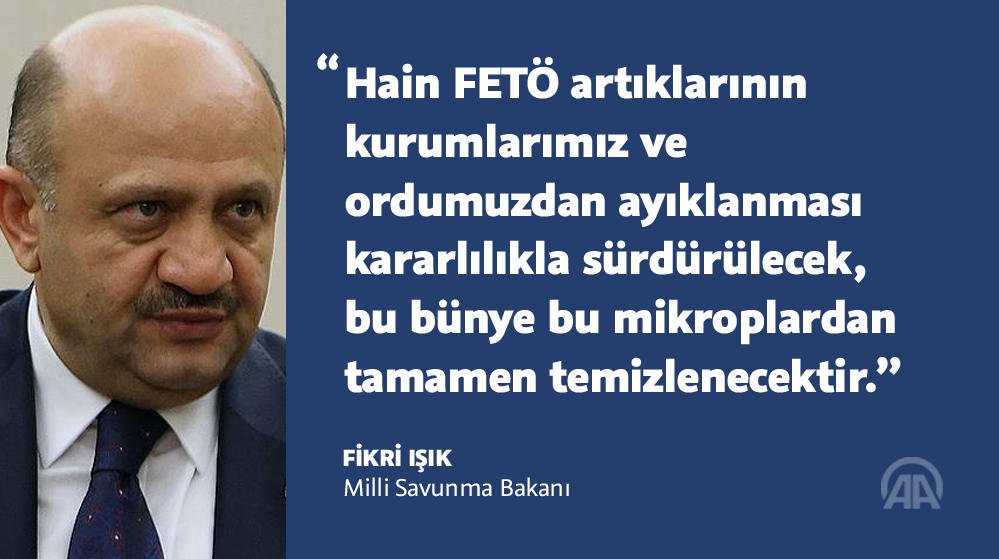 anadoluajansi's tweet photo. Milli Savunma Bakanı Işık: FETÖ artıklarının kurumlarımızdan ayıklanması sürdürülecek https://t.co/lLkEwWCdqC https://t.co/l8Wv1LXwuo