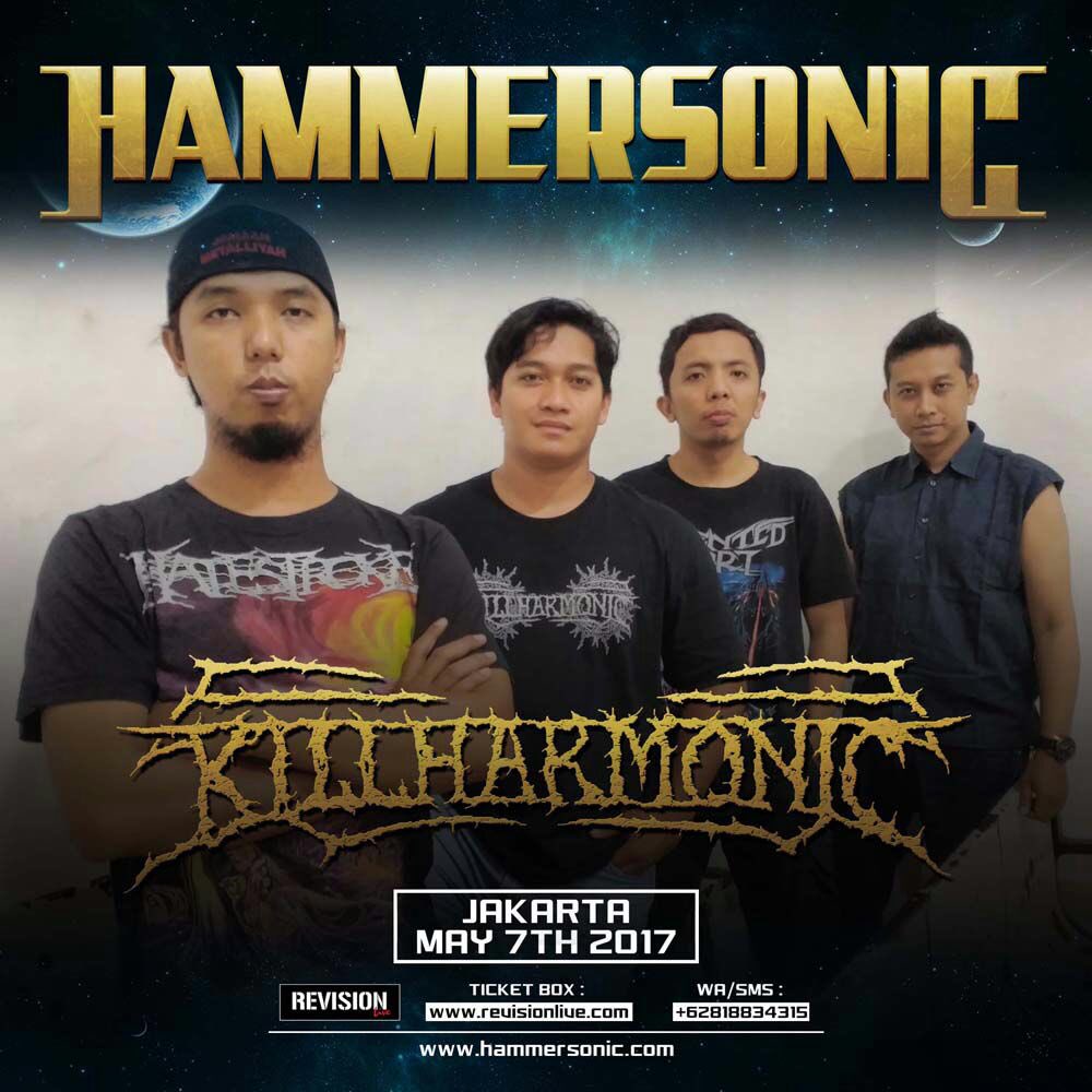 KILLHARMONIC band asal Kediri, Jawa Timur yang sudah merilis 3 full album ini, akan ikut meramaikan #hammersonicfest2017.