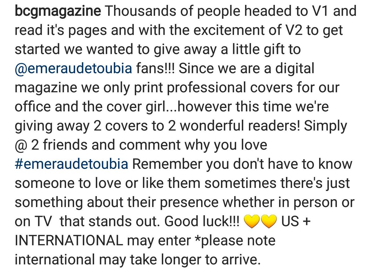ShadowhuntersJA's tweet photo. #BCGMagazine esta sorteando 2 pósters de la  portada de @EmeraudeToubia podéis participando diciendo porque os gusta Emeraude #Shadowhunters https://t.co/segqH0Dmgw