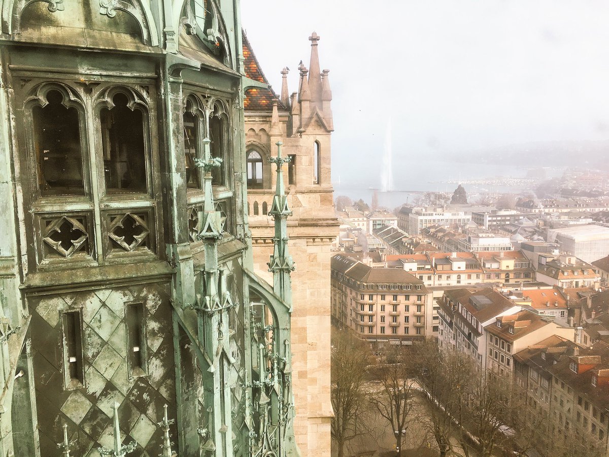 wyhighphysics's tweet photo. Exploring Geneva and taking in some culture! @WyHighAcademy #cathedral #tower #CERN2017 https://t.co/pItmTVrcq6