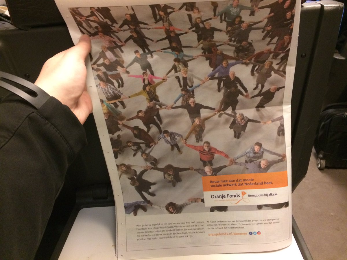 Plof net neer in de trein en daar istie dan! Hoera! 15 jaar!oranjefonds.nl/doemee #15jaarOranjeFonds @OranjeFonds