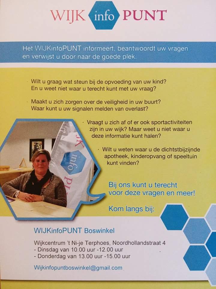 Wijk infopunt in wijkcentrum Ni-je Terphoes'
