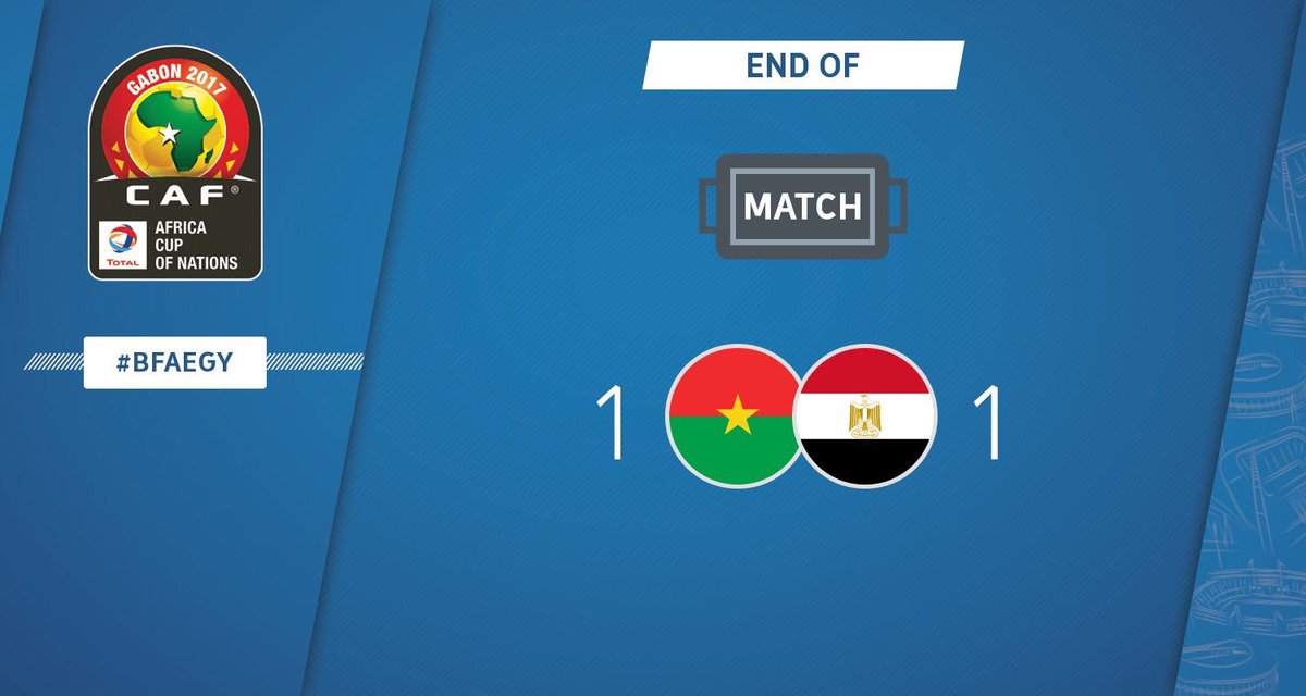 AfrFootballShop's tweet photo. FULL TIME: Burkina Faso - Egypt [1-1] 3-4 #CAN2017 #AFCON2017 #AFSAFCON https://t.co/Pe56V7j64v