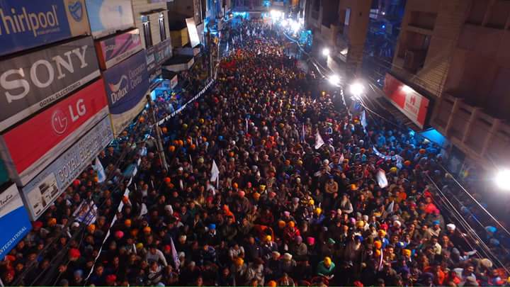 Bird's view of .<a href="/ArvindKejriwal/">Arvind Kejriwal</a> 's rally in Mandi gobindgarh ....