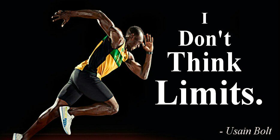 CreativeSportsE's tweet photo. “I don't think limits ”
                                 ~Usain Bolt https://t.co/AAPTO5z2hz