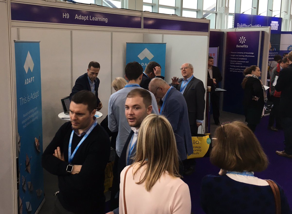 AdaptLearning's tweet photo. Busy stand H9 #LT17uk - people can't believe our award winning #elearning tool is totally free. There is no catch! https://t.co/7Rf4ZpZWiQ https://t.co/R6uUaevhXc
