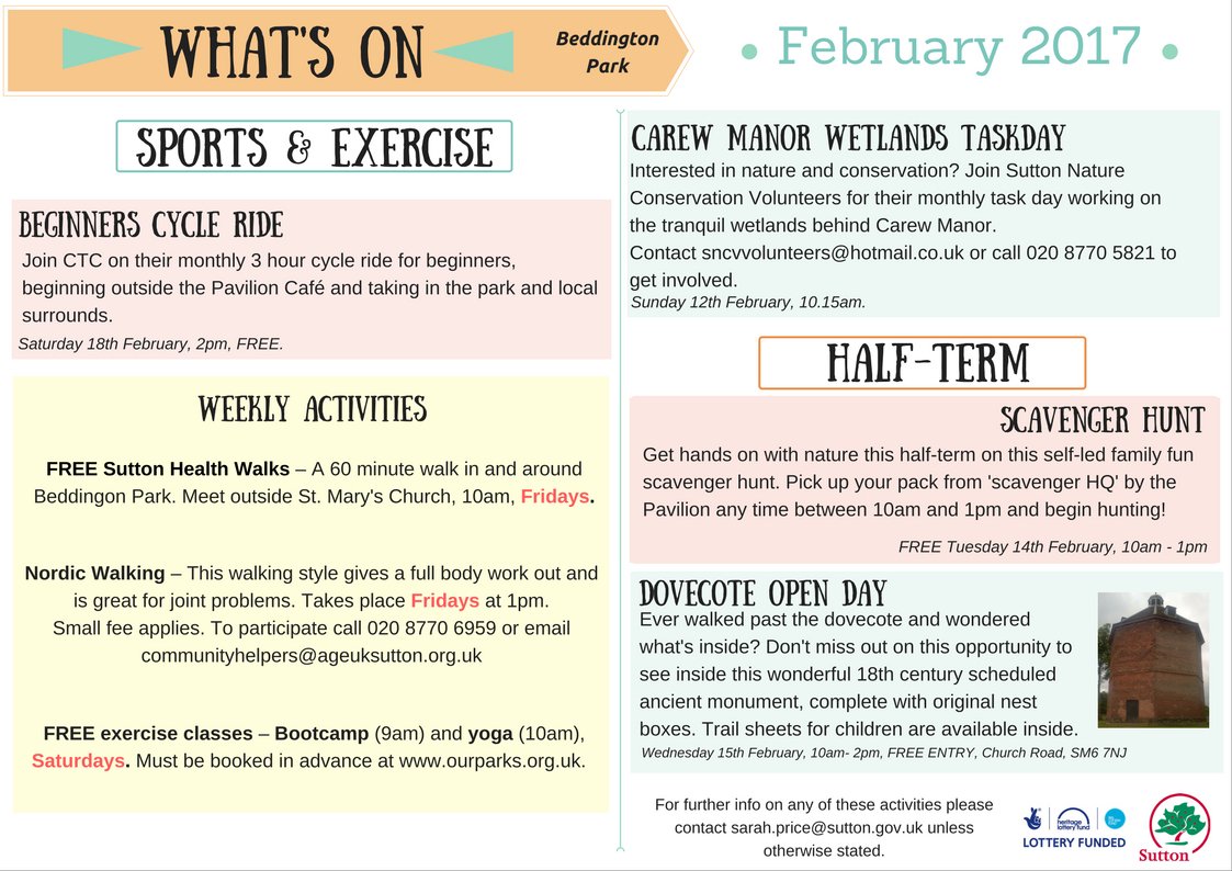 beddington_park's tweet image. Here's the latest What's On for Beddington Park @HackbridgeNet @beddingtonra @MumsnetSutton @CarsDadsNet @LocalMumsOnline