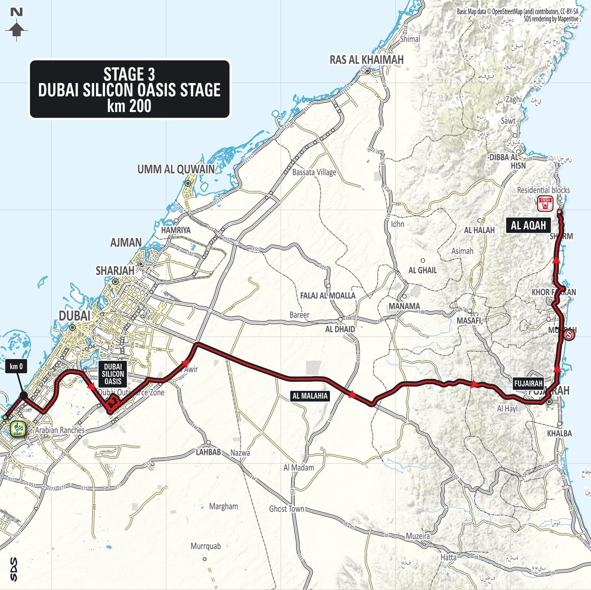 CyclistMidEast's tweet photo. Stage 3 of the Dubai Tour is underway - the peloton crosses the UAE today and heads to Fujairah. Can Kittel make it 3 wins in a row? https://t.co/72LYNqkpAu