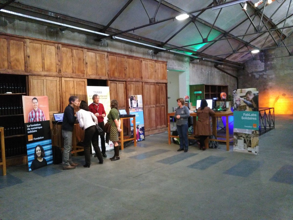 baujar's tweet photo. La @FondationOrange invitée par l' #AESO à l'occasion de son kick off. #fablabsolidaire @khanacademyfr @TsaraAutisme #innovation https://t.co/ZFShGdFX4B