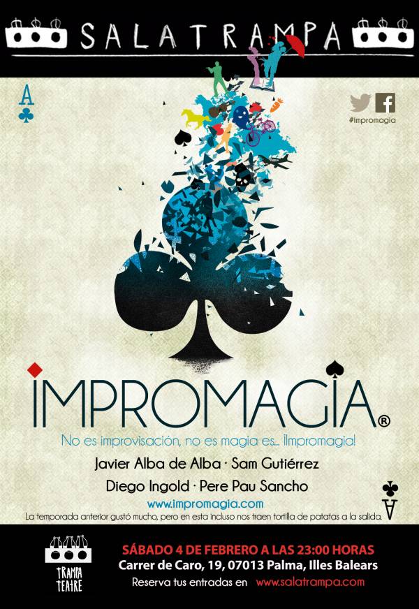 ¿Te apetece una divertida sesión de magia y humor, totalmente improvisada? ow.ly/lySn307YbOJ Este sábado, en <a href="/SalaTrampa/">Sala Trampa</a>! #Palma365