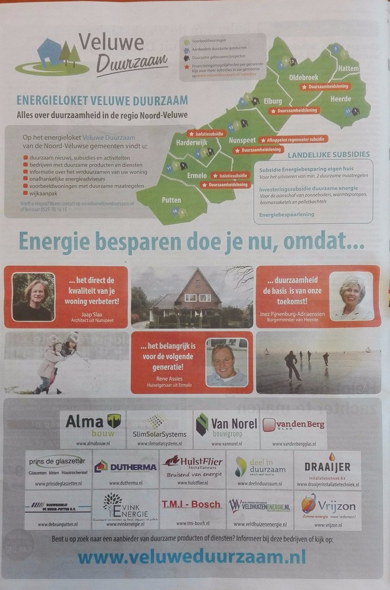 Deze week advertentie in hah-kranten Noord Veluwe! Met bijdrage v brgm @gem_Heerde, huiseigenaar <a href="/GemeenteErmelo/">Gemeente Ermelo</a> en adviseur <a href="/gem_nunspeet/">Gemeente Nunspeet</a>!