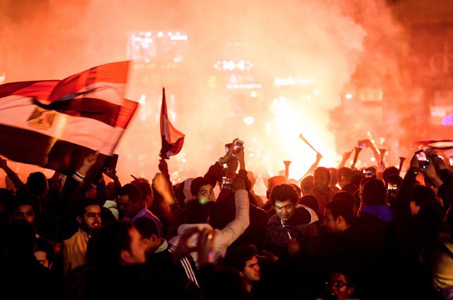 3SportsGh's tweet photo. Thousands watched on in Cairo as Egypt beat Burkina Faso to qualify for the #AFCON2017 final. Excitement. 

#3Afcon https://t.co/qpWd7Fz6Jc