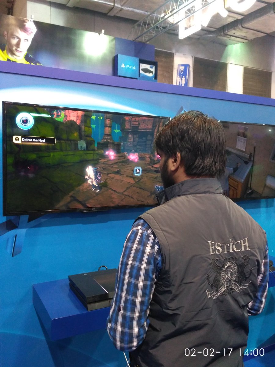sunservice's tweet photo. Having fun!!!! at Sony booth #sonyplaystationindia https://t.co/ZyIpFTAGgm