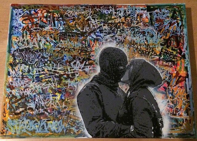 reddevangdast's tweet image. First little piece #2017 
#colabo #temar23 #cosher35 #uop #tck #stencil on #tag #background #grafittilove #coloursoflove #loveletters