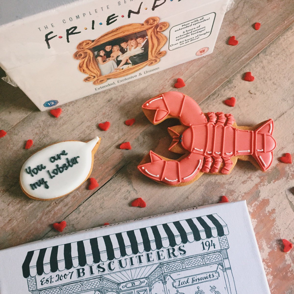 BiscuiteersLtd's tweet photo. "You're my Lobster"... calling all Friends fans, we have a #comp for you! #Win the Friends boxset &amp; our lobster biscuit card! RT &amp; follow https://t.co/H9Y0IKPCAH