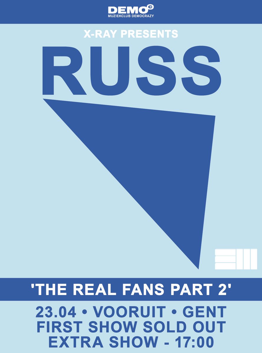 Nieuw: #extrashow voor @Russdiemon 23.4 <a href="/vooruit/">Vooruit</a> goo.gl/uRMPhI