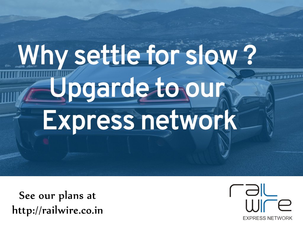 railwire_isp's tweet photo. Experience lightning fast internet with Railwire Click here to know more https://t.co/V0tu0GkL0I  #railwire #expressnetwork https://t.co/Mmjb7pM9pA