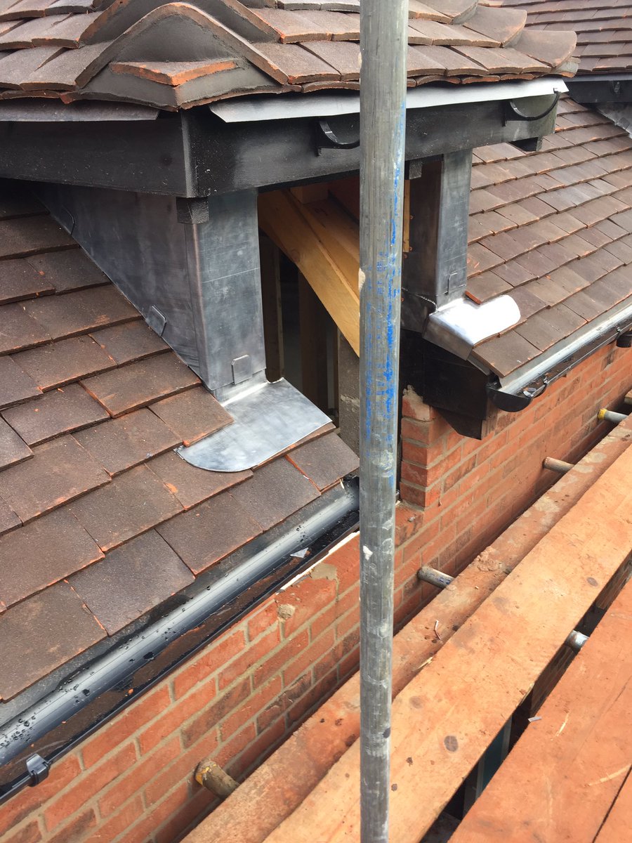 LLeadwork's tweet photo. Small lead dormers. Cheeks, posts and welded aprons. #lead#leadwork#leadingleadwork#dormer#welding https://t.co/5oNR4IWcG3